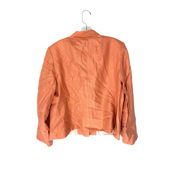 Orvis Blazer Women's Peach Plus Silk Office Work Career Business Classy Size 16 - Picture 9 of 12